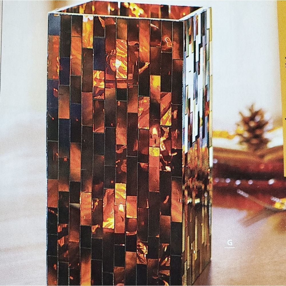 🩵PartyLite Global Ambiance Square Hurricane Candle Holder